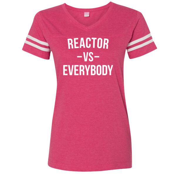 Reactor vs Everybody - Triblend Short Sleeve T-Shirt - LAT Ladies' Football Fine Jersey T-Shirt Thumbnail