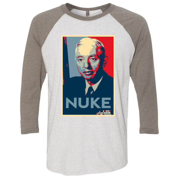 Rickover Contemporary Nuke - Unisex Tri-Blend Three-Quarter Sleeve Baseball Raglan Tee Thumbnail