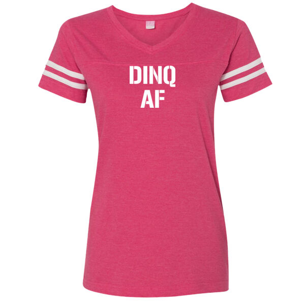 DINQ AF - LAT Ladies' Football Fine Jersey T-Shirt Thumbnail