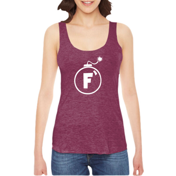 F Bomb - Ladies' American Apparel Triblend Racerback Tank Thumbnail