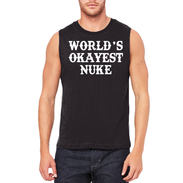 World's Okayest Nuke - Unisex Jersey Muscle Tank Thumbnail