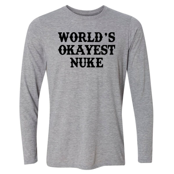 World's Okayest Nuke - Light Long Sleeve Ultra Performance Active Lifestyle T Shirt Thumbnail