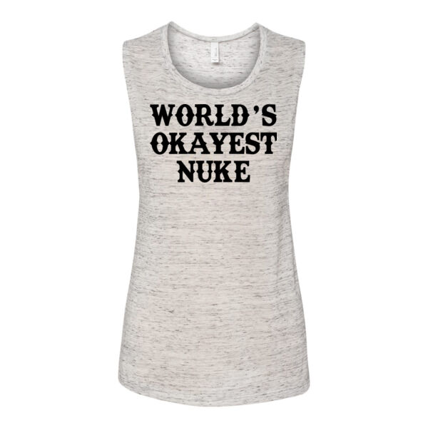 World's Okayest Nuke - Bella Flowy Scoop Muscle Tank (S) Thumbnail