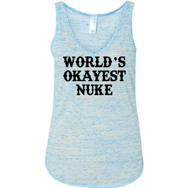 World's Okayest Nuke - Ladies' Flowy V-Neck Tank Thumbnail