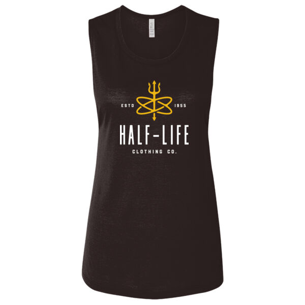 Half-Life Clothing Company - Ladies' Flowy Scoop Muscle Tank - Dark Thumbnail