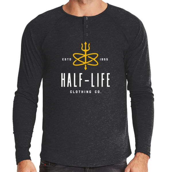 Half-Life Clothing Company - Men's Triblend Long-Sleeve Henley Thumbnail