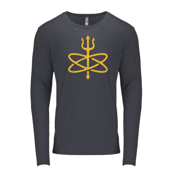Atomic Trident of Poseidon - Men's Triblend Long-Sleeve Crew Thumbnail