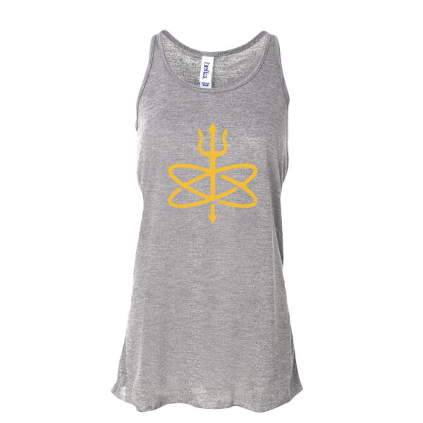 Atomic Trident of Poseidon - Ladies' Flowy Racerback Tank - Dark Thumbnail
