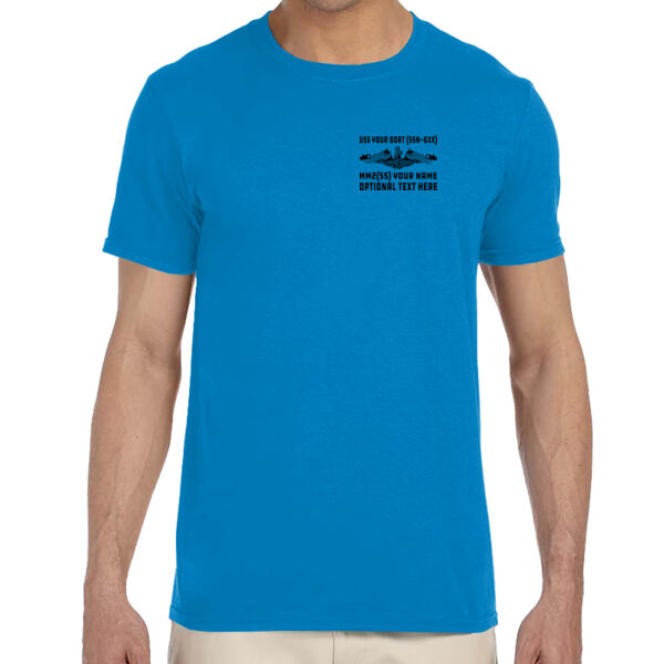 Custom: Los Angeles Class Attack Submarine - Adult Softstyle® 4.5 oz. Heather Color T-Shirt (S) Thumbnail