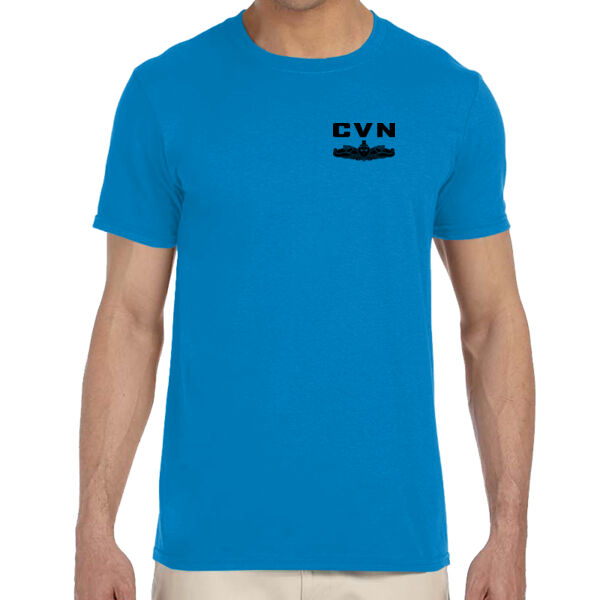 Nimitz Class Aircraft Carrier (SW) - Adult Softstyle® 4.5 oz. Heather Color T-Shirt (S) Thumbnail