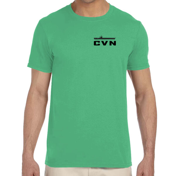 Nimitz Class Aircraft Carrier (Carrier) - Adult Softstyle® 4.5 oz. Heather Color T-Shirt (S) Thumbnail