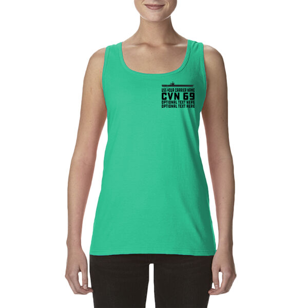 Custom: Nimitz Class Aircraft Carrier (Carrier) - Ladies' Softstyle®  4.5 oz. Racerback Tank (S) Thumbnail