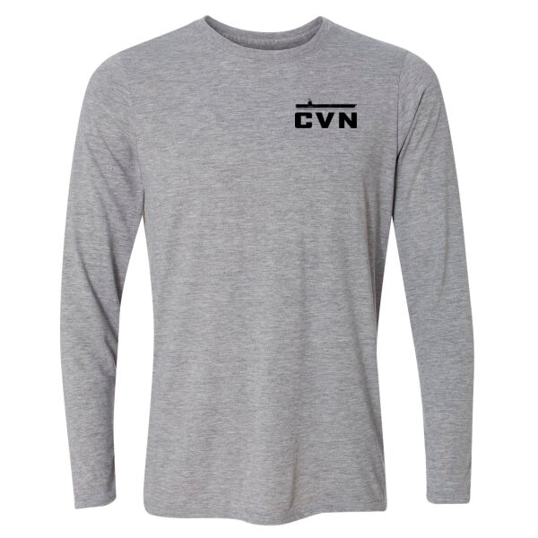 Ford Class Aircraft Carrier (Carrier) - Light Long Sleeve Ultra Performance Active Lifestyle T Shirt Thumbnail