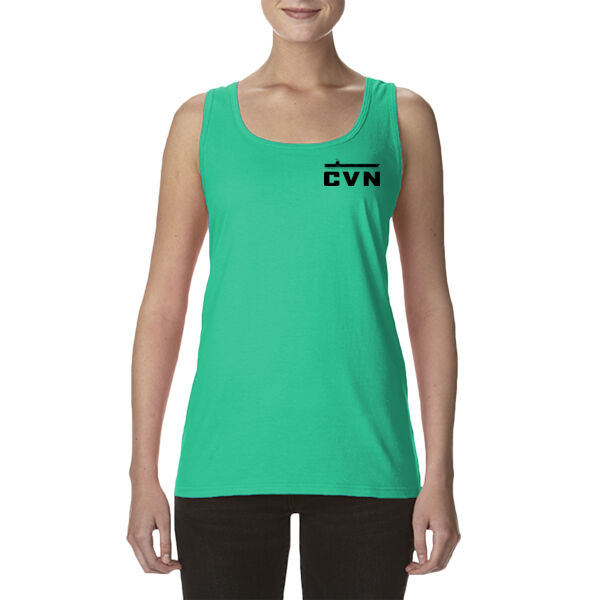 Ford Class Aircraft Carrier (Carrier) - Ladies' Softstyle®  4.5 oz. Racerback Tank (S) Thumbnail