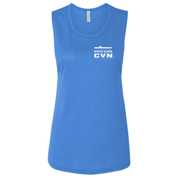 Nimitz Class Aircraft Carrier (Carrier) - Ladies' Flowy Scoop Muscle Tank - Dark Thumbnail