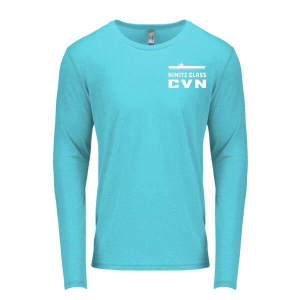 Nimitz Class Aircraft Carrier (Carrier) - Men's Triblend Long-Sleeve Crew Thumbnail