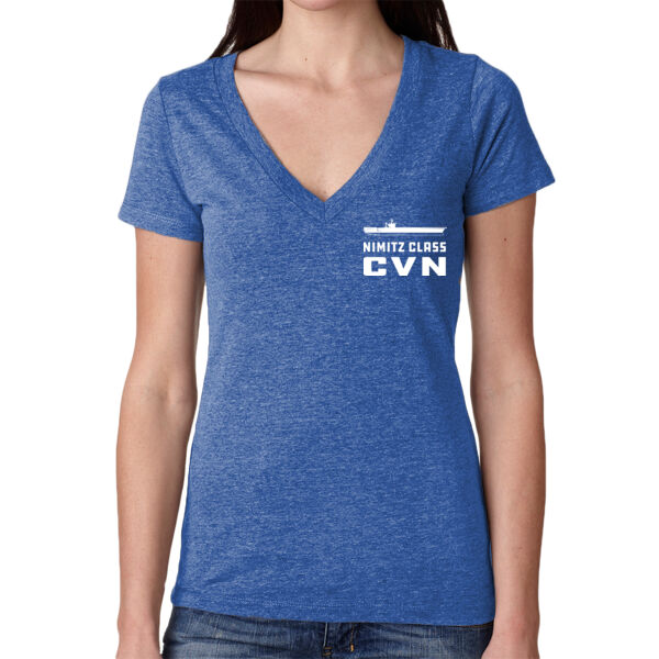 Nimitz Class Aircraft Carrier (Carrier) - Ladies' Triblend Deep V Thumbnail