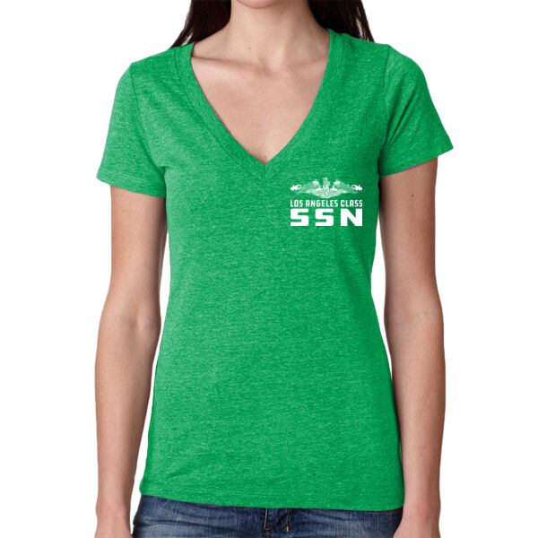 Los Angeles Class Attack Submarine - Ladies' Triblend Deep V Thumbnail