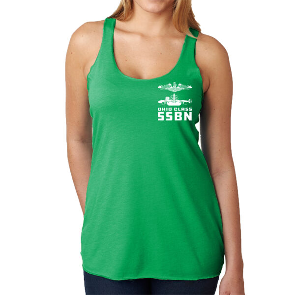 Ohio Class Ballistic Submarine - Ladies' Triblend Racerback Tank Thumbnail