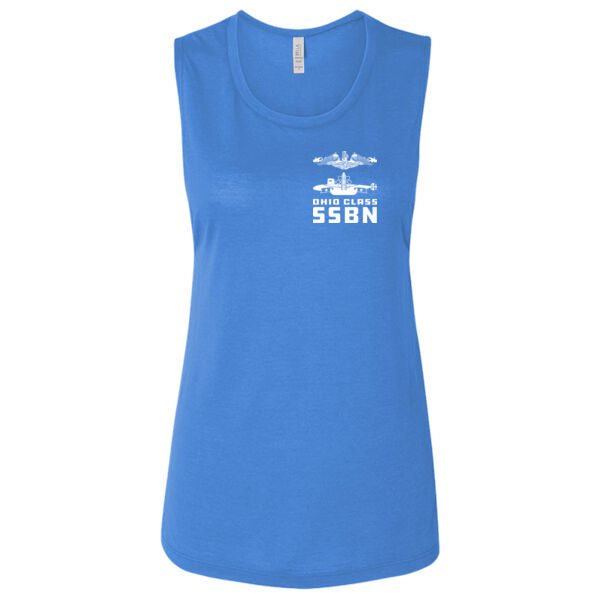 Ohio Class Ballistic Submarine - Ladies' Flowy Scoop Muscle Tank - Dark Thumbnail