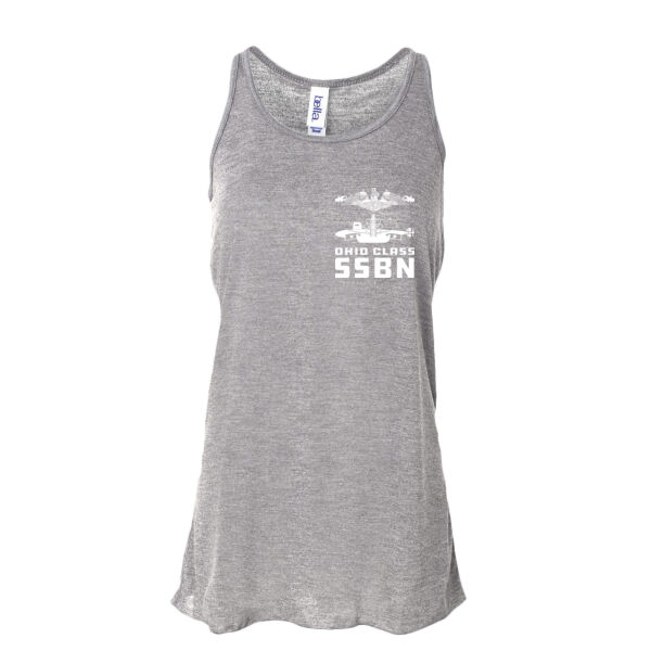 Ohio Class Ballistic Submarine - Ladies' Flowy Racerback Tank - Dark Thumbnail