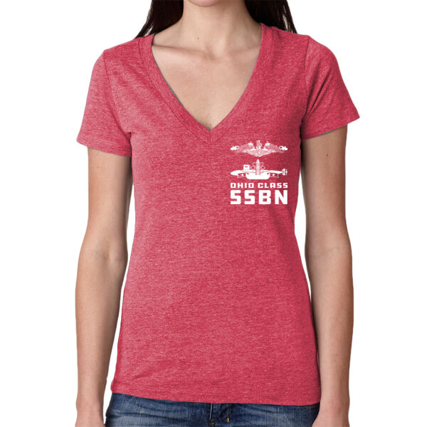 Ohio Class Ballistic Submarine - Ladies' Triblend Deep V Thumbnail