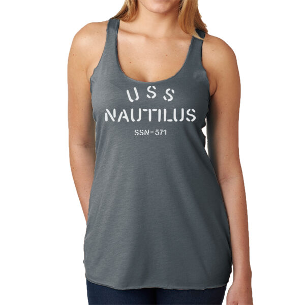 USS Nautilus - Underway on Nuclear Power - Ladies' Triblend Racerback Tank Thumbnail