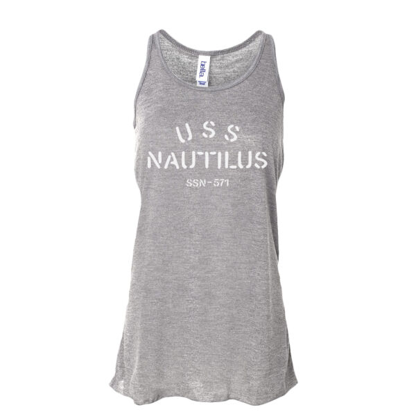 USS Nautilus - Underway on Nuclear Power - Ladies' Flowy Racerback Tank - Dark Thumbnail