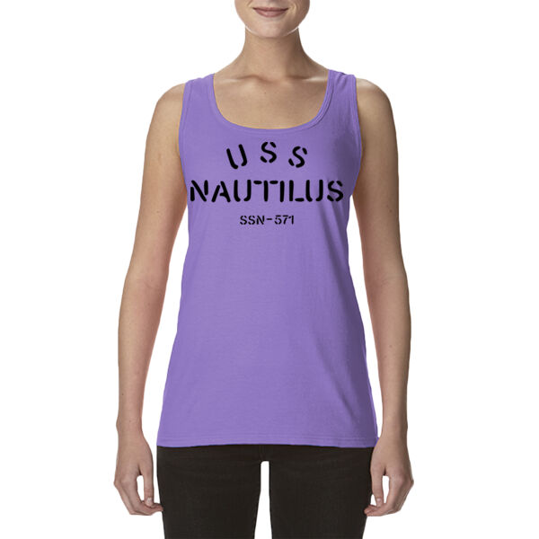 USS Nautilus - Underway on Nuclear Power - Ladies' Softstyle®  4.5 oz. Racerback Tank (S) Thumbnail