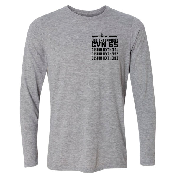 Personalized USS Enterprise with Original Island - Light Long Sleeve Ultra Performance Active Lifestyle T Shirt Thumbnail