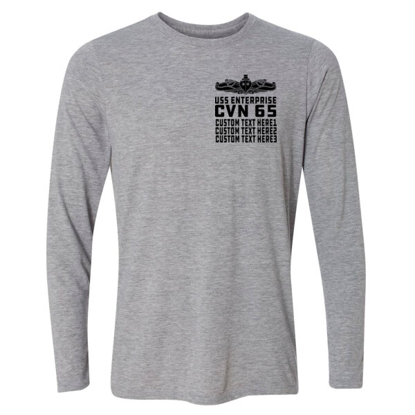 Personalized USS Enterprise with Original Island (SW) - Light Long Sleeve Ultra Performance Active Lifestyle T Shirt Thumbnail