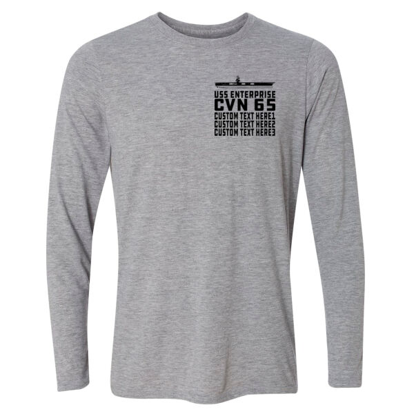 Personalized USS Enterprise with '82-2012 Island - Light Long Sleeve Ultra Performance Active Lifestyle T Shirt Thumbnail