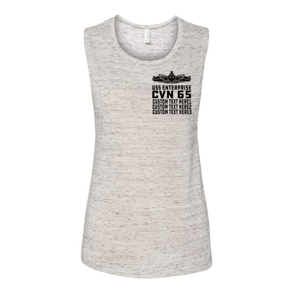 Personalized USS Enterprise with 1982-2012 Island - Carrier (SW) - Bella Flowy Scoop Muscle Tank (S) Thumbnail
