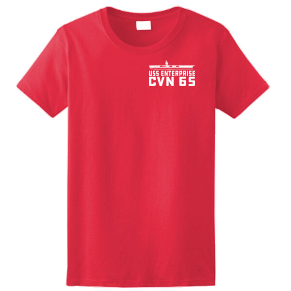 USS Enterprise Original Island - Carrier - Ladies Ultra Cotton™ 100% Cotton T Shirt Thumbnail