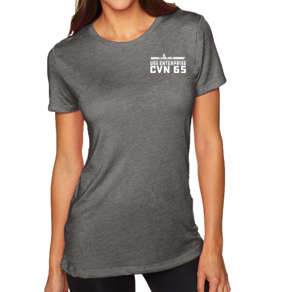 USS Enterprise Original Island - Carrier - Ladies' Triblend Crew Thumbnail