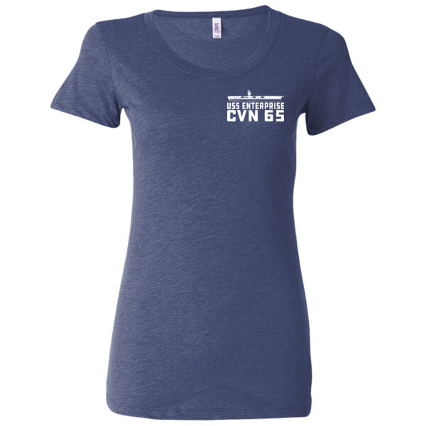 USS Enterprise Original Island - Carrier - Ladies' Triblend Short Sleeve T-Shirt Thumbnail