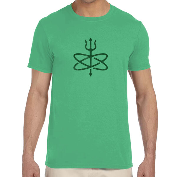 St. Patrick's Day Four Leaf Atomic Trident of Poseidon - Adult Softstyle® 4.5 oz. Heather Color T-Shirt (S) Thumbnail
