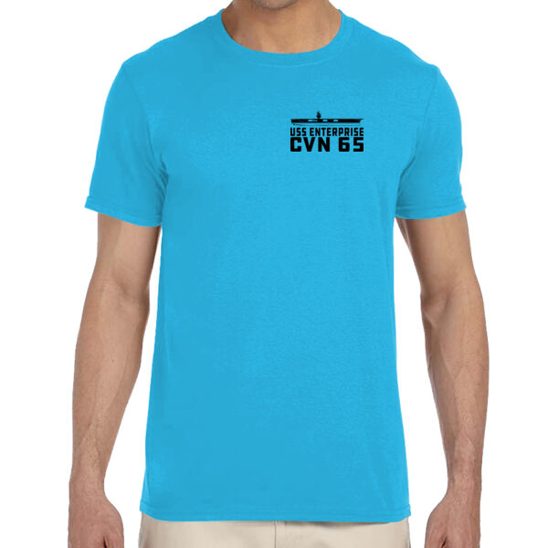 USS Enterprise Original Island - Adult Softstyle® 4.5 oz. Heather Color T-Shirt (S) Thumbnail