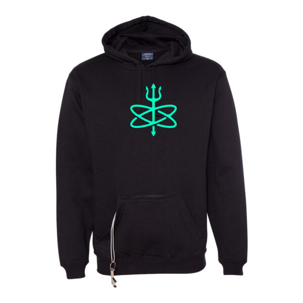 Glow in the Dark Atomic Trident of Poseidon - Tailgate Hoodie with Beverage Insulator & Bottle Opener Thumbnail