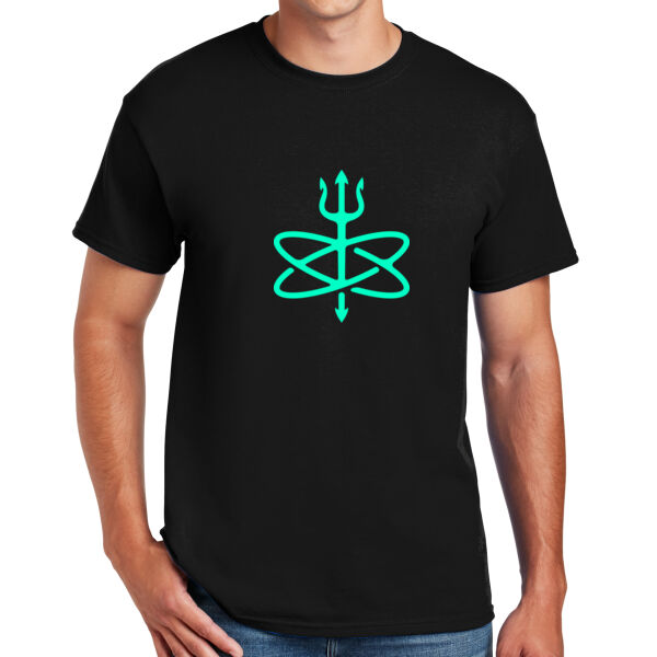 Glow in the Dark Atomic Trident of Poseidon - DryBlend™ 50 Cotton/50 DryBlend™Poly T Shirt Thumbnail