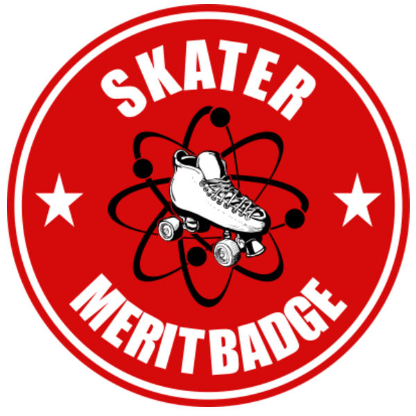 Skater Merit Badge ~3.5" x 3.5" Decal Thumbnail