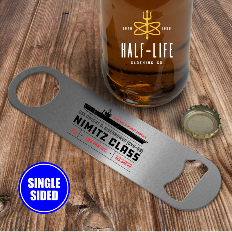 Nimitz Class Aircraft Carrier Single Sided - Pub Style Stainless Steel Bottle Opener Thumbnail