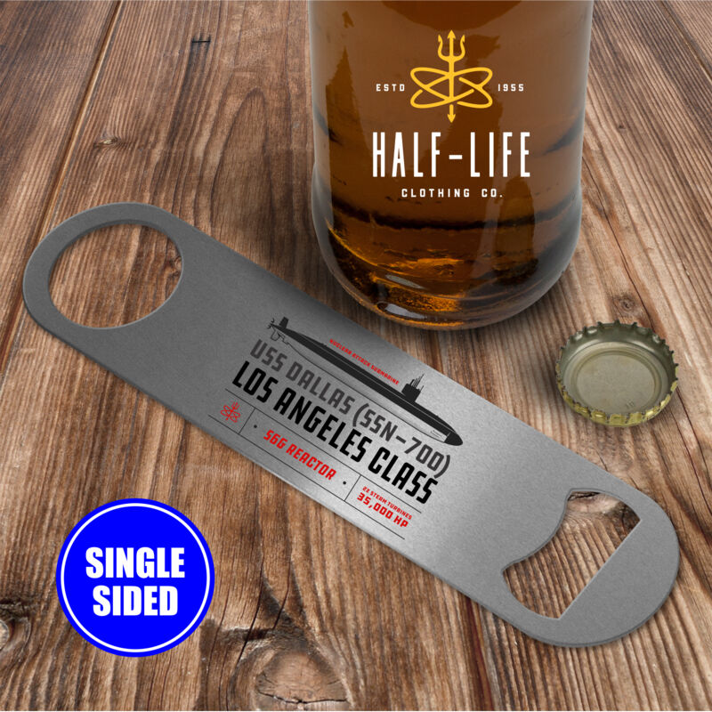 Los Angeles Class Attack Submarine - Single sided - Pub Style Stainless Steel Bottle Opener Thumbnail