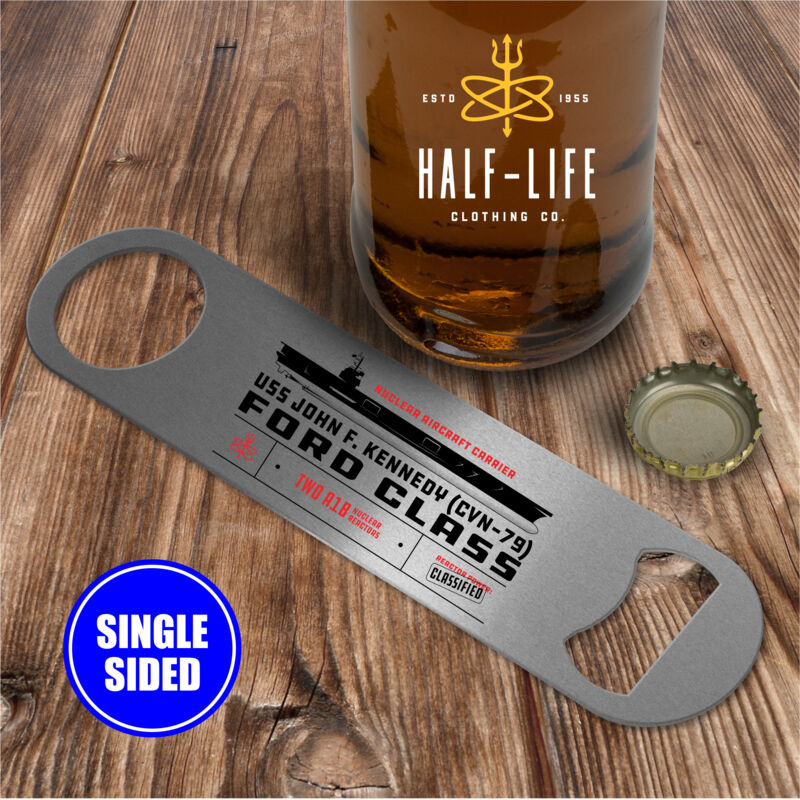 Ford Class Aircraft Carrier - Single sided - Pub Style Stainless Steel Bottle Opener Thumbnail