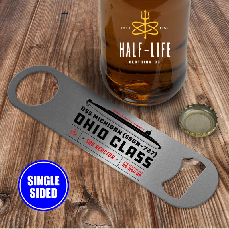 Ohio Class Ballistic Submarine - Single sided - Pub Style Stainless Steel Bottle Opener Thumbnail