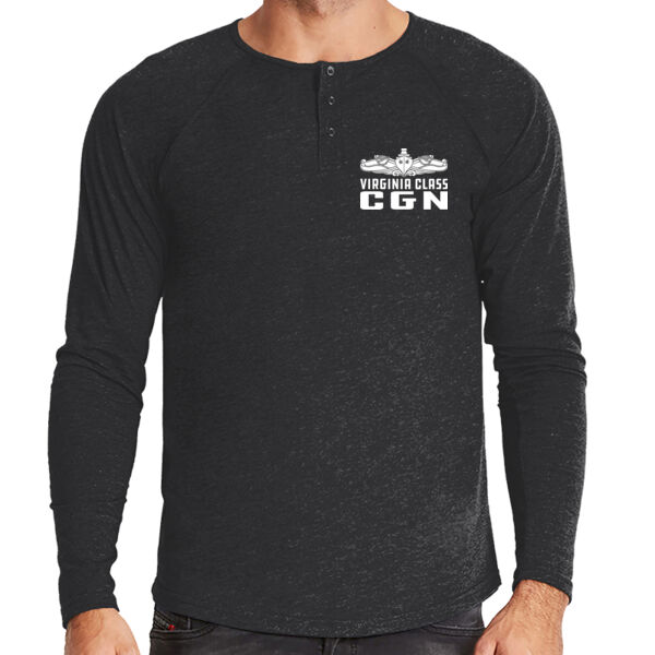 Virginia Class Cruiser (SW) - Men's Triblend Long-Sleeve Henley Thumbnail