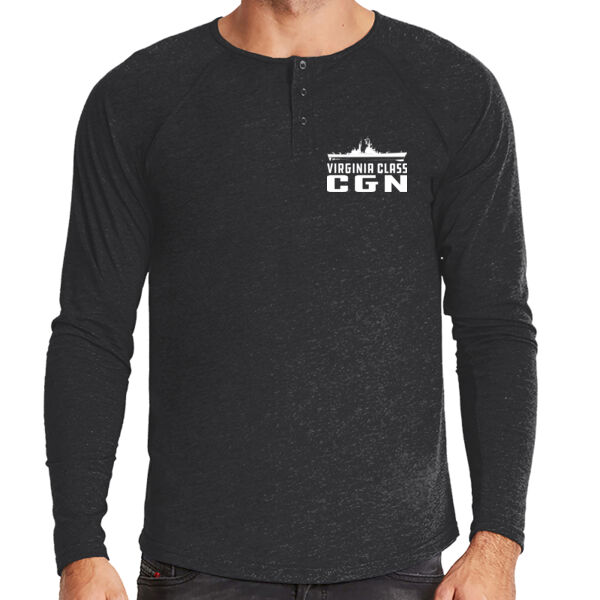 Virginia Class Cruiser - Men's Triblend Long-Sleeve Henley Thumbnail