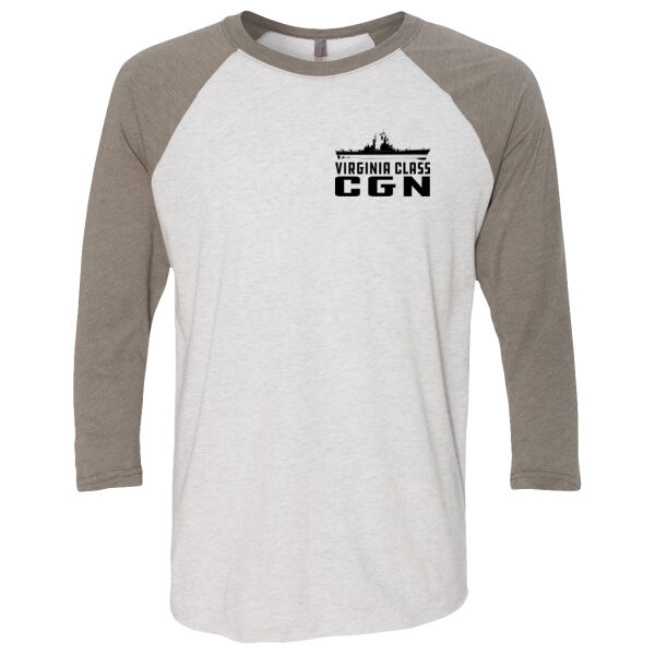 Virginia Class Cruiser - (S) Unisex Tri-Blend Three-Quarter Sleeve Baseball Raglan Tee Thumbnail