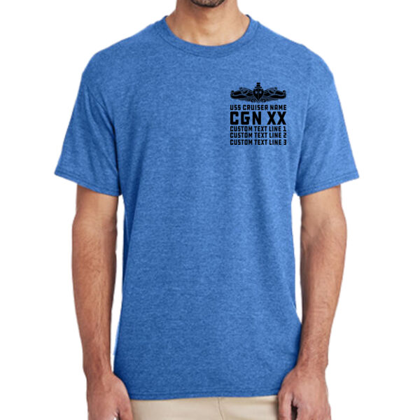 Personalized Virginia Class Cruiser (SW) - (S) Adult 5.5 oz Cotton Poly (35/65) T-Shirt Thumbnail