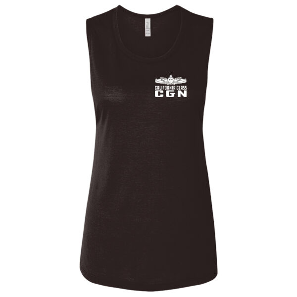 California Class Cruiser (SW) - Ladies' Flowy Scoop Muscle Tank - Dark Thumbnail